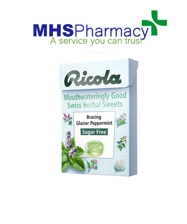 Ricola Glacier Peppermint Sugar Free Box 45g