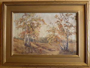ANN BLESENER - LISTED PLEIN AIR LANDSCAPE EARLY CALIFORNIA OIL Duncan Vail Frame - Picture 1 of 11