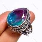 Bio Color Quartz Jewelry Silver Gift For Briedsmaid Filigree Ring Size 8