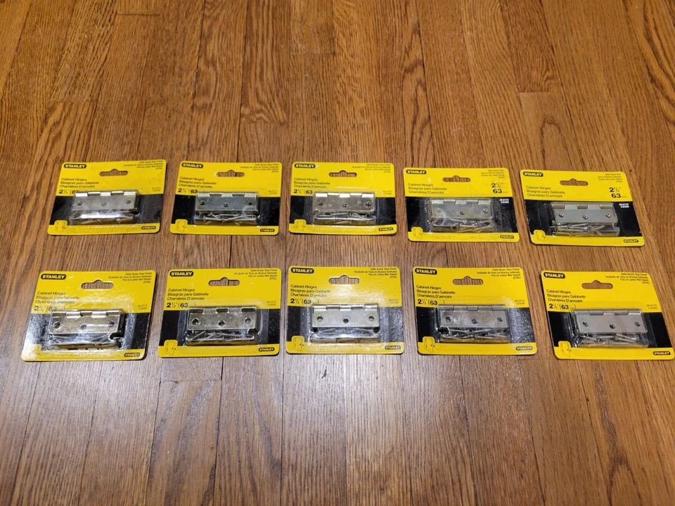 Stanley Hardware 690170 2-Count 2.5" Satin Brass Cabinet Hinges