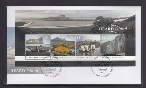 AUSTRALIA 2017 - HEARD Island - MINISHEET /Souvenir sheet  on FDC  - Wildlife Cover