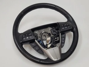 Mazda 3 BL Black Leather Steering Wheel Bluetooth & Sat Nav Control Type 09 - 13 - Picture 1 of 9