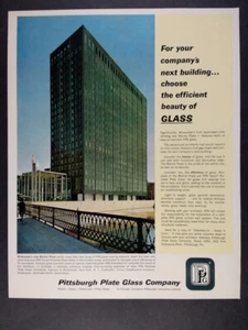 1963 PPG Plate Glass Marine Plaza Building Milwaukee photo vintage print Ad - Picture 1 of 1