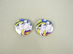 Clark Wants Dick, Dick Wants Condoms Magnets Dick Tracy Superman 1990 1.5" Gay - Picture 1 of 3