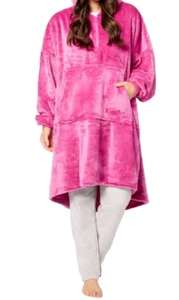 The Comfy Hot Rosa Fucsia Sudadera con Capucha Usable Manta Sudadera Cálida Suave OS - Imagen 1 de 8