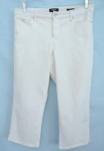 Pantalones de mezclilla capri cristie blancos de pierna recta talla 16 NINE WEST - Imagen 1 de 7