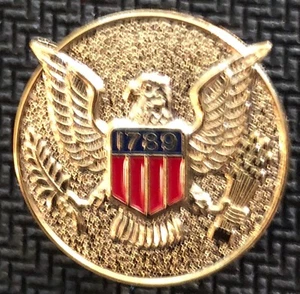 USMS - US Marshals Service 3/4in badge center VERY RARE gold version lapel Pin - Picture 1 of 1