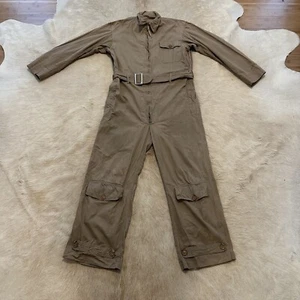 Traje de vuelo de verano vintage de la Segunda Guerra Mundial adulto 36 corto bronceado N288s ASO AN6550 - Imagen 1 de 18