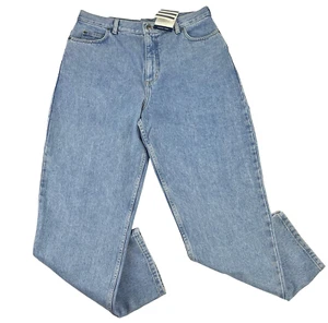 Vintage Lands' End Light Wash High Waisted Relaxed Jeans Womens Sz 16 34x30 New - Picture 1 of 10