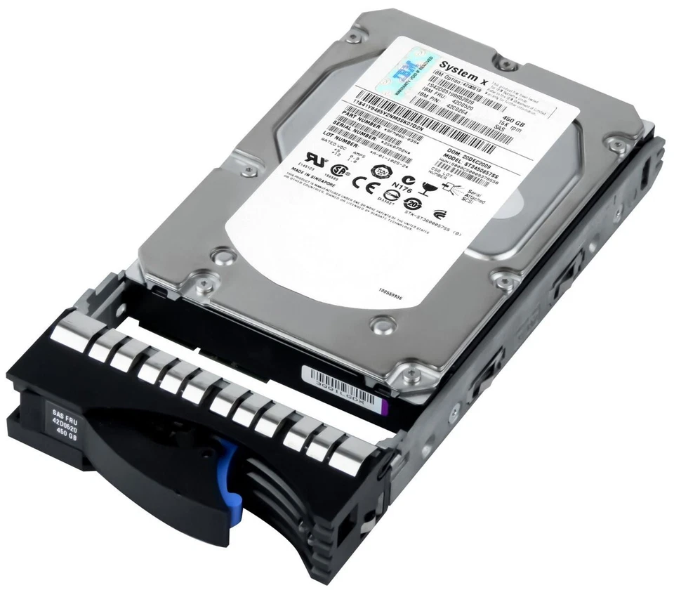 Disk IBM 42D0520 42C0264 42D0519 ST3450857SS 450GB 15000Umin SAS 3.5 " Pollici - Immagine 1 di 3