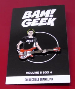 Bam Geek Enamel Pin Badge Scott Pilgrim Bass Guitar on Worn Card - Picture 1 of 12