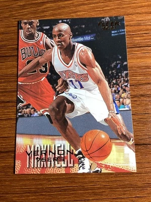1996-97 Fleer Basketball Vernon Maxwell 76ers #82 w/ Jordan - Image 1 of 2