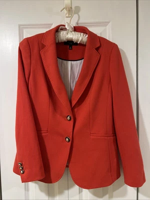 Talbots оранжевый/красный эластичный хлопковый блейзер Princess швы размер 2P - Изображение 1 из 4