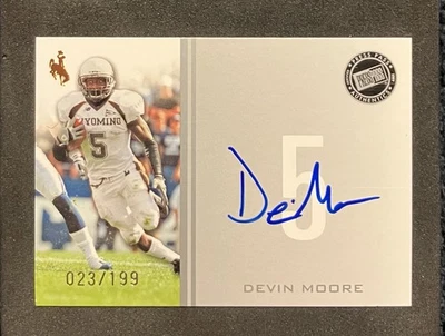 2009 Press Pass - Signings Devin Moore #PPS - DM Silver /199 (AU, RC) - Image 1 of 4