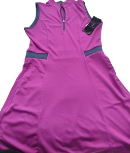 Neu mit Etikett NEU PGA Tour Polyester Golfkleid ärmellos Reißverschluss Seitentaschen XS - Bild 1 von 6