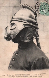CPA 75 Services des SAPEURS-POMPIERS - Casque - Imagen 1 de 2