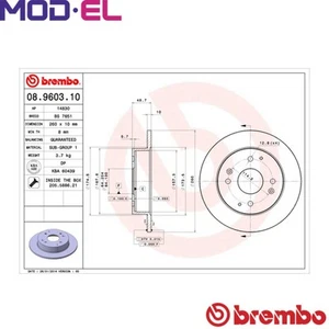 2x BRAKE DISC 08.9603.10 FOR ROVER 600I F 18 A3 1.8L H 23 A3 2.3L F20Z1 2.0L - Picture 1 of 7