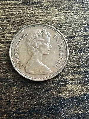 1973 UK United Kingdom Great Britain One 1 New Penny Actual Coin TB4178* - Image 1 of 2