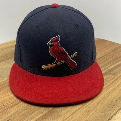 St. Louis Cardinals New Era 59Fifty Fitted Hat Size 7 3/8 Navy Made In USA MLB - Image 1 of 4