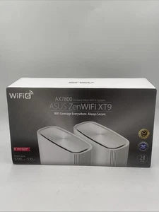 ASUS ZenWiFi XT9 AX7800 Tri-Band WiFi6 Mesh WiFiSystem (2Pack) 802.11ax 5700 SQF - Picture 1 of 7