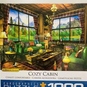 Cozy Cabin Eurographics Jigsaw Puzzle 1000 Pieces Dominic Davison 19x26 NEW - Picture 1 of 6