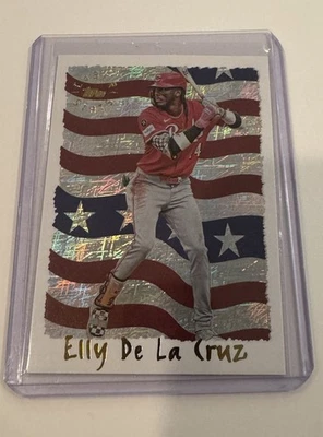 2025 Topps Archives Elly De La Cruz “Cyber Stats” SP Reds - Image 1 of 2