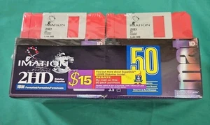 Imation Rainbow 3.5" Diskettes NEW 50 Pack IBM Formatted 1.44MB 2HD - Afbeelding 1 van 3