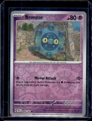 Bronzor SV05: Temporal Forces Pokémon 068/162 Reverse Holo NM+ - Image 1 of 2
