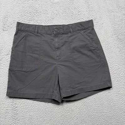 Eddie Bauer Shorts Women's Size 12 Gray Ripstop Stretch Cotton Outdoors Hiking - Image 1 of 4