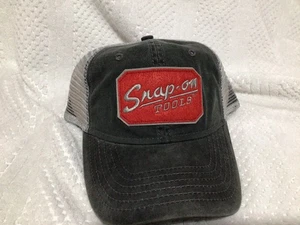 NWT Snap-on Tools Grey Mesh Cotton Snap Back Truckers Hat - Picture 1 of 4