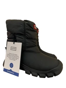Hunter Kids Size 11 Black Waterproof Insulated Side Zip Snow Boots New in Box - Picture 1 of 8