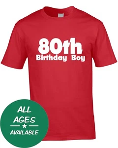 Birthday Boy Herren T-Shirt Eighty 80 90 Jedem Alter Geburt Tag Jahr Gift Custom - Bild 1 von 6