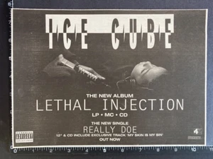 ICE CUBE - LETHAL INJECTION 1993 7X11" Original Press Advert M19 - Picture 1 of 1