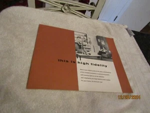 Vintage Allied Radio Chicago This Is High Fidelity Guide Brochure 1957 16 Page - Picture 1 of 9
