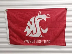 Washington State University Cougars Flag WSU 23"x38" #WSUTOGETHER - Picture 1 of 3