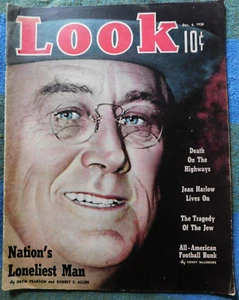 LOOK MAGAZINE Dec 6 1938 Roosevelt Jean Harlow Drew Pearson the Jews in Europe - Picture 1 of 2