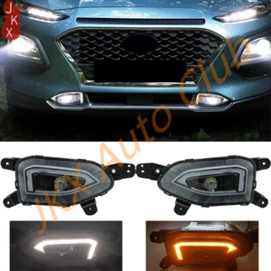 Luz antiniebla diurna LED DRL con intermitente para Hyundai Kona 2018-2021 - Imagen 1 de 11