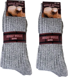 12 Paar Herren Norweger Socken Arbeitssocken schön warm 60% Wolle - grau - Bild 1 von 1