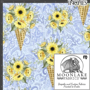 Conos de helado de girasol sobre cachemira en tres tallas 100% algodón ligero 130gsm pop - Imagen 1 de 6