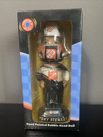 Tony Steward Home Depot #20 Bobble Head Doll NASCAR Bobble Dobbles NEW OPEN BOX Cover