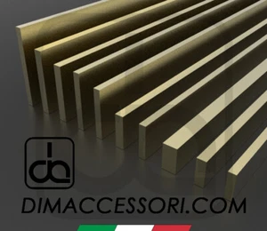 BARRA PIATTA OTTONE TRAFILATO - VARIE SEZIONI DISPONIBILI - ALTA QUALITÀ - Picture 1 of 3