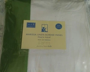 2 Nuevos PANELES Borde de Lino Marissa Verde Cern Niños 63" Cortina forrada - Imagen 1 de 3