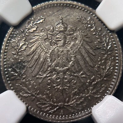 GERMANY. 1917, 1/2 Mark, Silver, A - NGC MS64 - Berlin - Image 1 of 4