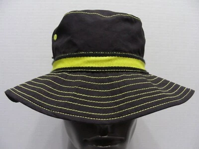 GYMBOREE Black & Yellow with Peace Symbols on Brim 5-7 Size Bucket Hat Sun Cap! - Image 1 of 4