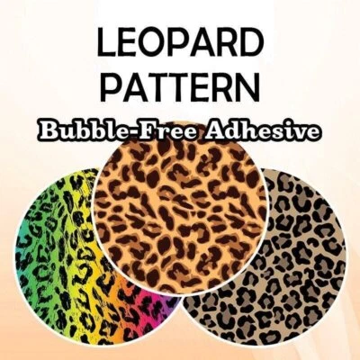 Bubble-Free Adhesive Vinyl Leopard Patterns 12" Roll - Image 1 of 4