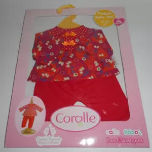 Les Classiques COROLLE Kirschhose Set rote Puppe Babypuppe Blumenmuster W9020-0 Neu - Bild 1 von 7