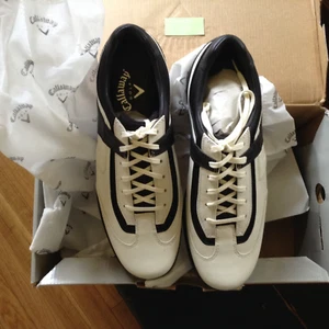 Men's Golf Shoes - Calloway Leather Waterproof Size 8.5 New with Box - Picture 1 of 4