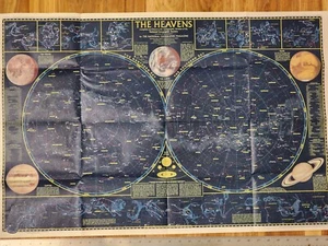 A Map of The Heavens, National Geographic, Folded Poster/Chart, 1970 - Picture 1 of 10