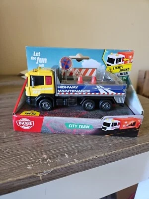 New In Box City Team - Highway Maintenance - Light + Sound - Dickie Toys Truck - Image 1 of 4