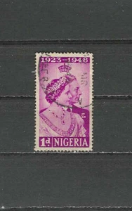  NIGERIA , 1948 , KING GEORGE VI , SILVER WEDDING  , 1p STAMP  PERF , USED - Picture 1 of 1